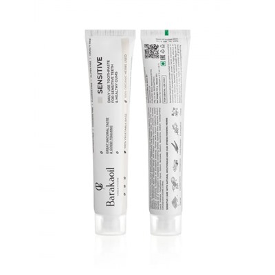 SENSITIVE Daily Use Toothpaste For Sensitive Teeth & Healthy Gums, Barakaoil (Ежедневная зубная паста для чувствительных зубов и здоровых десен, Баракаоил), 100 г.