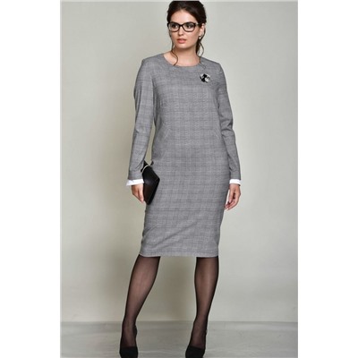 ROMA MODA outlet M141 серая_клетка, Платье