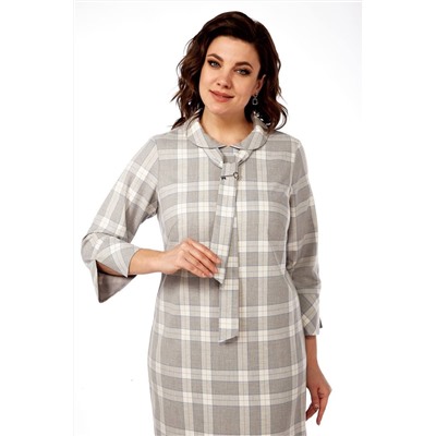 Lady Style Classic 1518 серый_с_голубым, Платье
