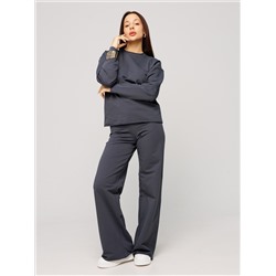 Женский лонгслив из футера 2-х нитки Lingeamo графит ВК-25 (33)