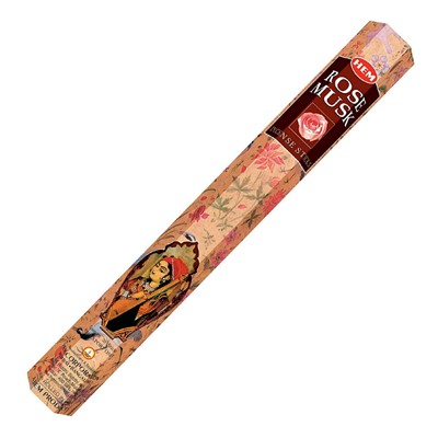 Hem Incense Sticks ROSE MUSK (Благовония РОЗОВЫЙ МУСК, Хем), уп. 20 палочек.