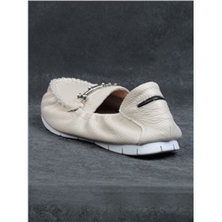 D309M LIGHT BEIGE Мокасины женские (натуральная кожа) размер 36