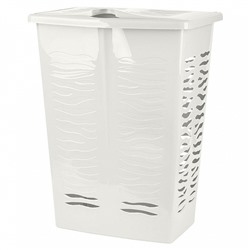 Корзина для белья Keeplex Regular с откидной крышкой 42 л, 39,8х29,9х53,7 см KL170711048 белое облако