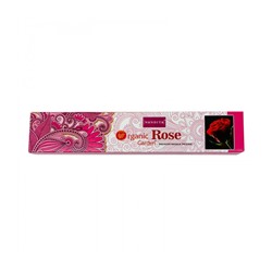 ORGANIC Garden ROSE Premium Masala Incense, Nandita (ОРГАНИК Гарден РОЗА премиум благовония палочки, Нандита), 15 г.