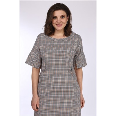 Lady Style Classic 1632 бежевый_клетка, Платье
