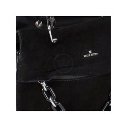 Сумка женская иск/кожа+нат/замша VM-88257,  3отд,  плечевой ремень,  черный SALE 242853