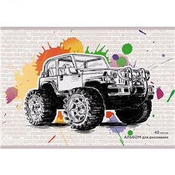 Альбом д/рисования 40л. Jeep  Эксмо АЛ402326