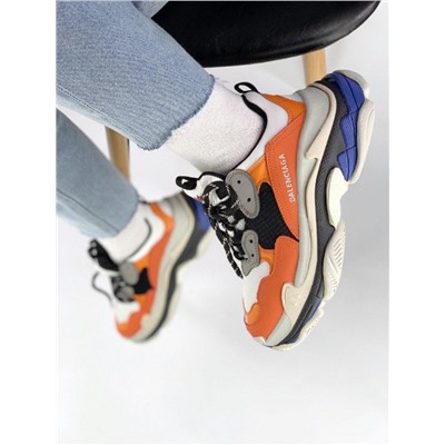 Кроссовки Balenciaga Triple S Orange\Blue