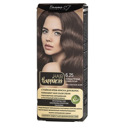 HAIR Happiness Стойкая крем-краска для волос тон № 6.25 Перламутровый темно-русый