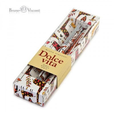 Ручка автоматическая шариковая 0.7мм "DOLCE VITA. Жирафы" синяя, металлический корпус, в коробке 20-0252/06 Bruno Visconti