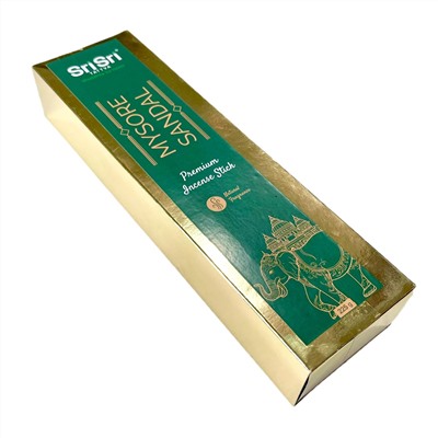 Premium Incense Sticks MYSORE SANDAL, Sri Sri Tattva (Премиум благовония МАЙСОР САНДАЛ, Шри Шри Таттва), 225 г.
