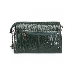 Сумка женская натуральная кожа JRP-J 009-1,  3отд,  плечевой ремень,  зеленый 230709