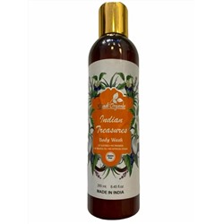 INDIAN TREASURES, Body Wash, Khadi Organic (ИНДИЙСКИЕ СОКРОВИЩА гель для душа БЕЗ СЛС И ПАРАБЕНОВ, Кхади Органик), 250 мл.
