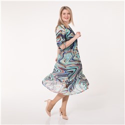 Платье, текстиль, бирюзовый