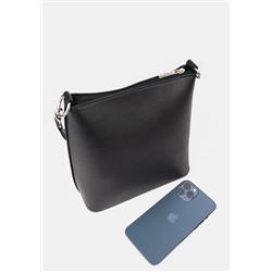 Сумка женская из экокожи в оттенке черная №1284