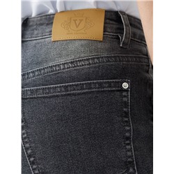 Джинсы прямые Regular fit с декоративной стиркой из эластичного денима