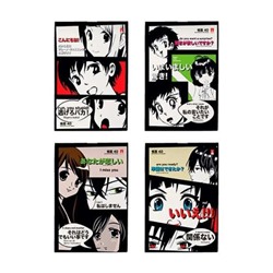 Блокнот на скрепке карт.обложка  А6  40листов Альт Manga Anime (вып. по 2шт.) 3-40-718