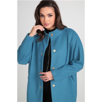 Michel chic 358 бирюзовый, Пальто