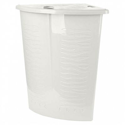 Корзина для белья Keeplex Regular с откидной крышкой угловая 40 л, 50×37×54 см KL170011048 белое облако