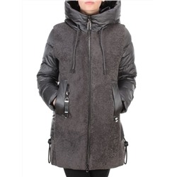 D6816 DARK GRAY Куртка зимняя женская  KARERSITER (200 гр. холлофайбера) размеры 42-44-46-48-50