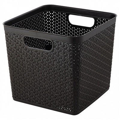 Корзина для хранения Keeplex Rattan 21 л, 29,5×29,5×27,5 см квадратная KL130410011 темный каштан