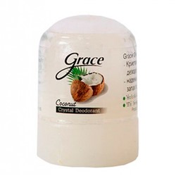 COCONUT Crystal Deodorant, Grace (КОКОС кристальный алунитовый дезодорант, Грэйс), 40 г.