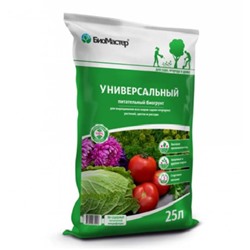 Грунт 25л Универсал д/сада-огорода питательный Био Мастер (зел.упак)