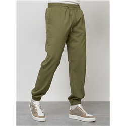 Спортивный костюм мужской модный цвета хаки 35021Kh