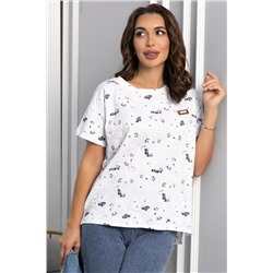 Футболка Мэнси (белая/цветы) Б14127-4М