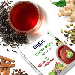 MADHUKARI Herbal Tea, Sri Sri Tattva (МАДХУКАРИ травяной чай, Освежающий, Без Кофеина, Шри Шри Таттва), 100 г.