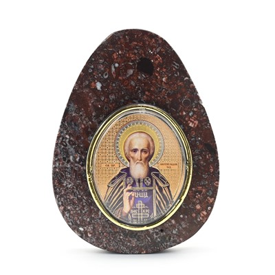 Яйцо из креноида Сергий Радонежский, 80*30*105мм