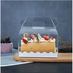 Коробка кондитерская прозрачная с ручкой 16,5х9,5х16,5 см (10 шт)