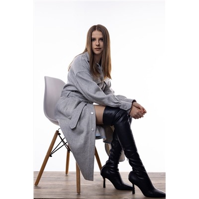 Individual design 20209 светло-серый_в_елочку, Пальто