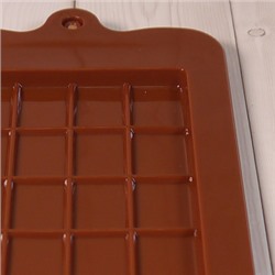 Форма силиконовая для шоколада "Шоколадная плитка" 20*10 см