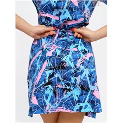 Халат женский Текс-Плюс, цвет синий розовый