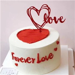 Топпер «Сердце  Love» красный