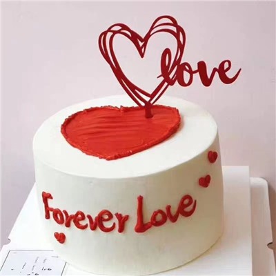 Топпер «Сердце  Love» красный