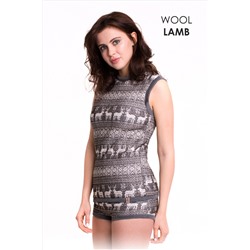 Майка меховая эластичная "ЗИМНИЙ ОРНАМЕНТ" NEW