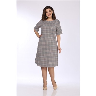 Lady Style Classic 1632 бежевый_клетка, Платье