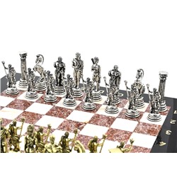 Шахматы подарочные с металлическими фигурами "Посейдон", 300*300мм