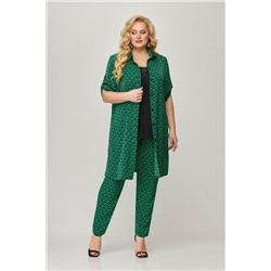 Svetlana-Style 1880 зеленый+черный, Кардиган,  Брюки,  Топ