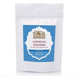HIBISCUS Powder, Indibird (Маска для волос ГИБИСКУСА ЛЕПЕСТКИ ПОРОШОК, Индибёрд), 40 г.