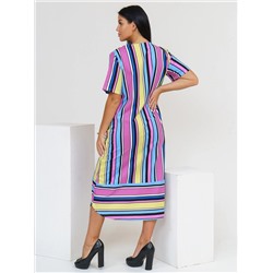 Платье женское Текс-Плюс, цвет черный фиолетовый
