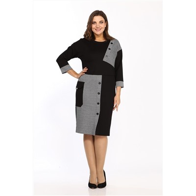 Lady Style Classic 2458 черный-серый, Платье