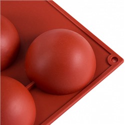 Силиконовая форма Полусфера 80 мм, 5 ячеек