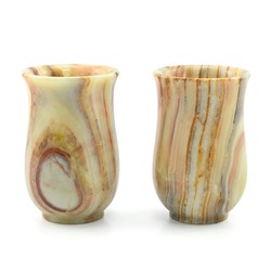 Набор стаканов из камня 64*64*98мм в бархатной коробке