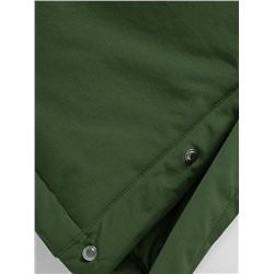 Парка зимняя подростковая для девочки темно-зеленого цвета 9344TZ