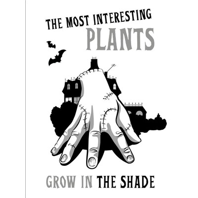Вещь:The most interesting plants grow in the shade. Вещь. Блокнот в точку