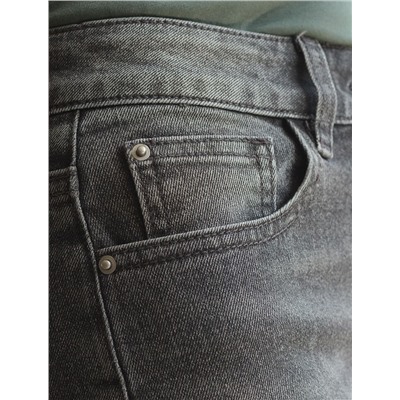 Джинсы прямые Regular fit с декоративной стиркой из эластичного денима