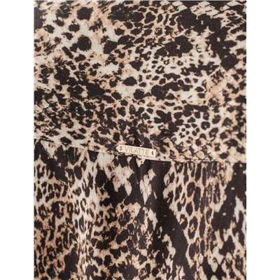 Платье на запАх из вискозы с принтом